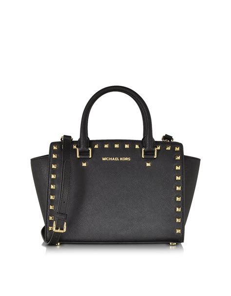 michael kors selma medium satchel black|michael kors selma saffiano.